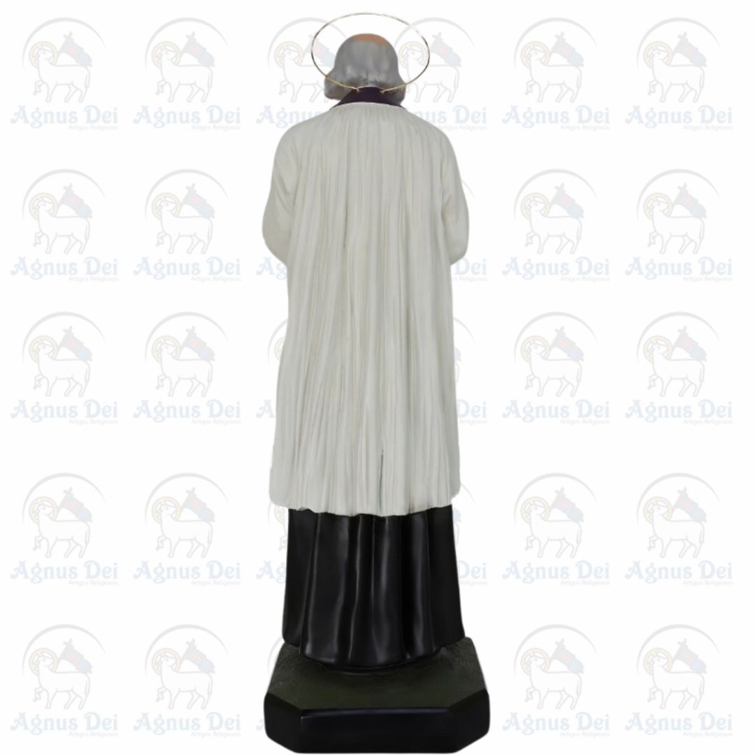 São João Maria Vianney com Olhos de Vidro 85cm