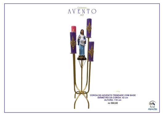 Coroa do Advento AD Trindade com Base