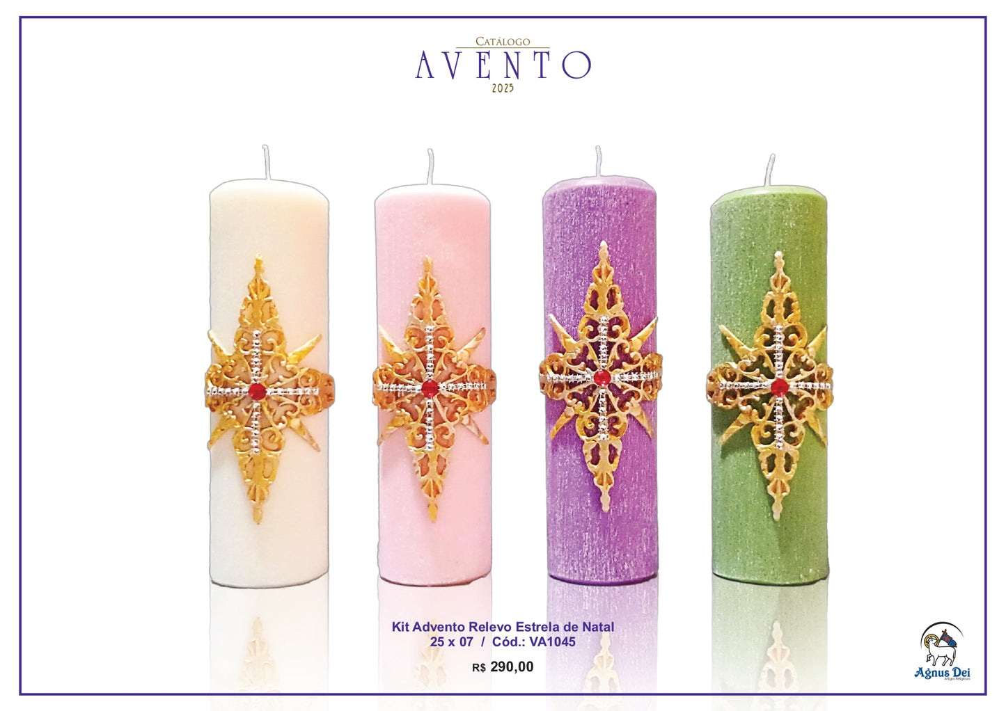 Kit Advento Relevo Estrela de Natal