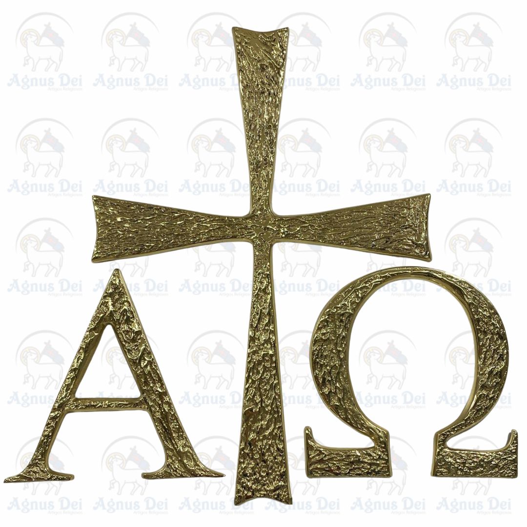 Aplique Alfa e Ômega com Cruz MOD 1