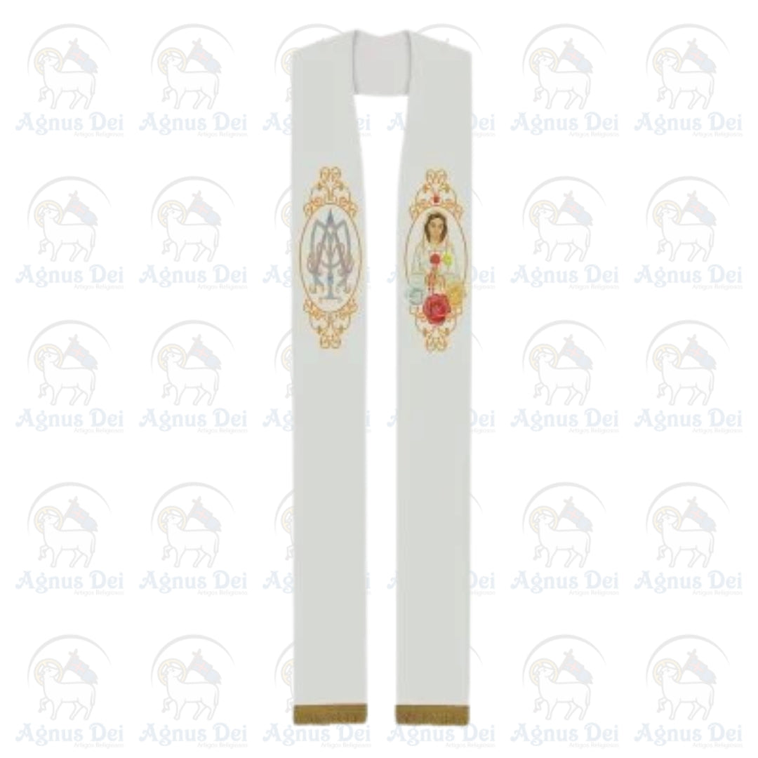 Estola Sacerdotal Nossa Senhora Rosa Mística CE 305