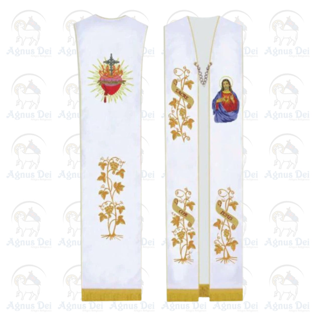 Estola Sacerdotal Sagrado Coração de Jesus 3 Pontas CE 310 608