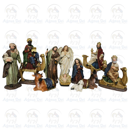 Presépio 35cm  11 peças IR  Ref: 6316