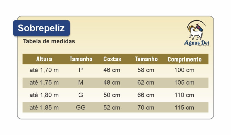Sobrepeliz AD01 Renda Nacional 30 cm