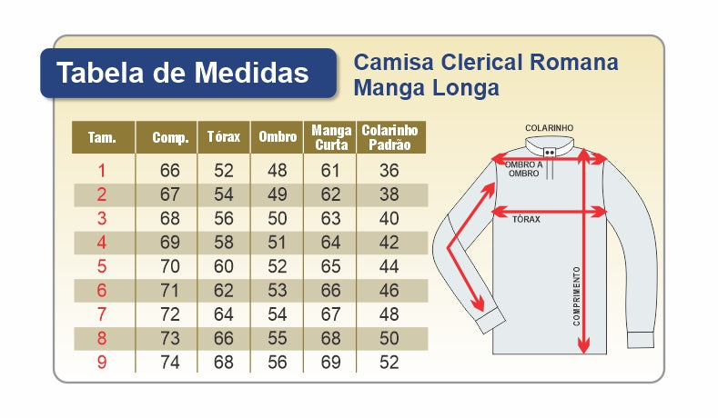 Camisa Romana Manga Longa CE