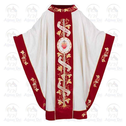 Casula Sagrado Coração em Veludo com Pedras Swarovski CE 523 608