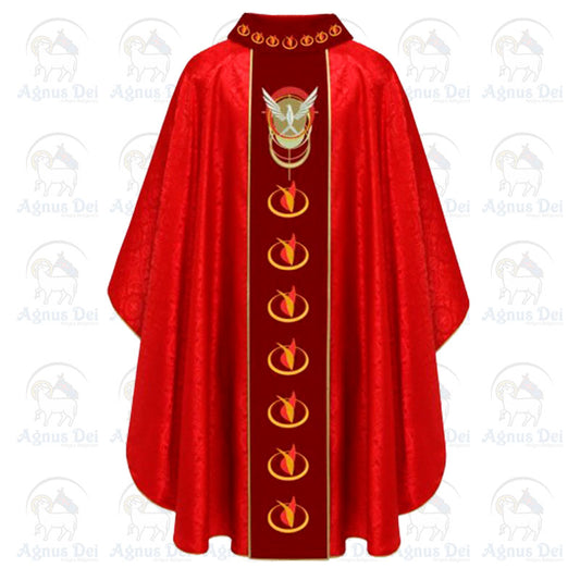 CASULA EM TECIDO LITÚRGICO E VELUDO CE 514AS 3004