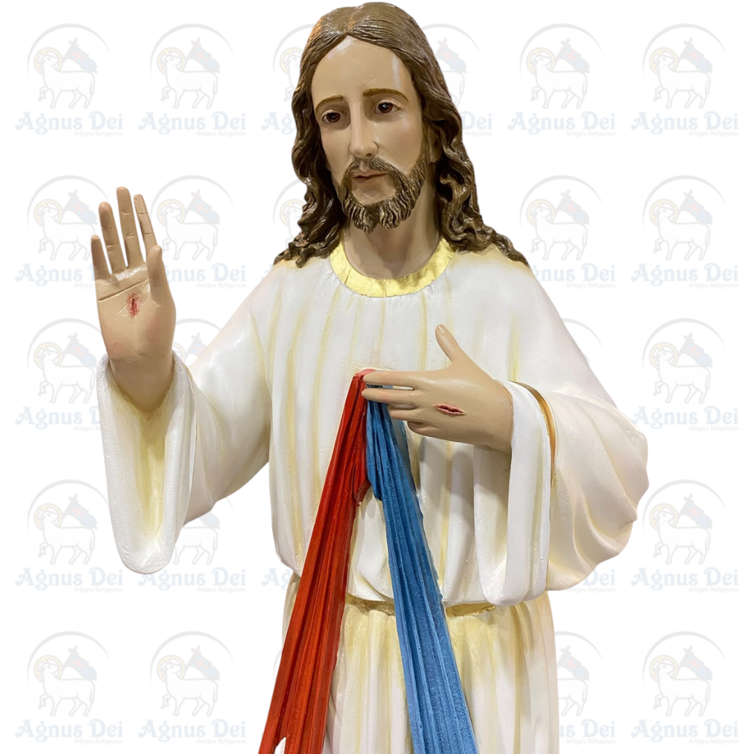 Jesus Misericordioso em Fibra 130 cm