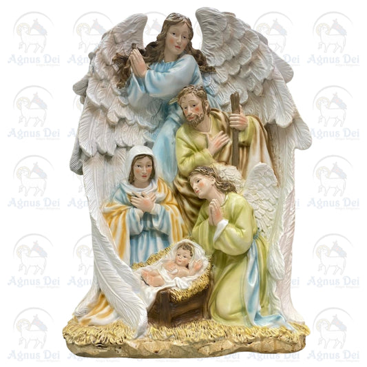 Anjo e Sagrada Família 50 cm