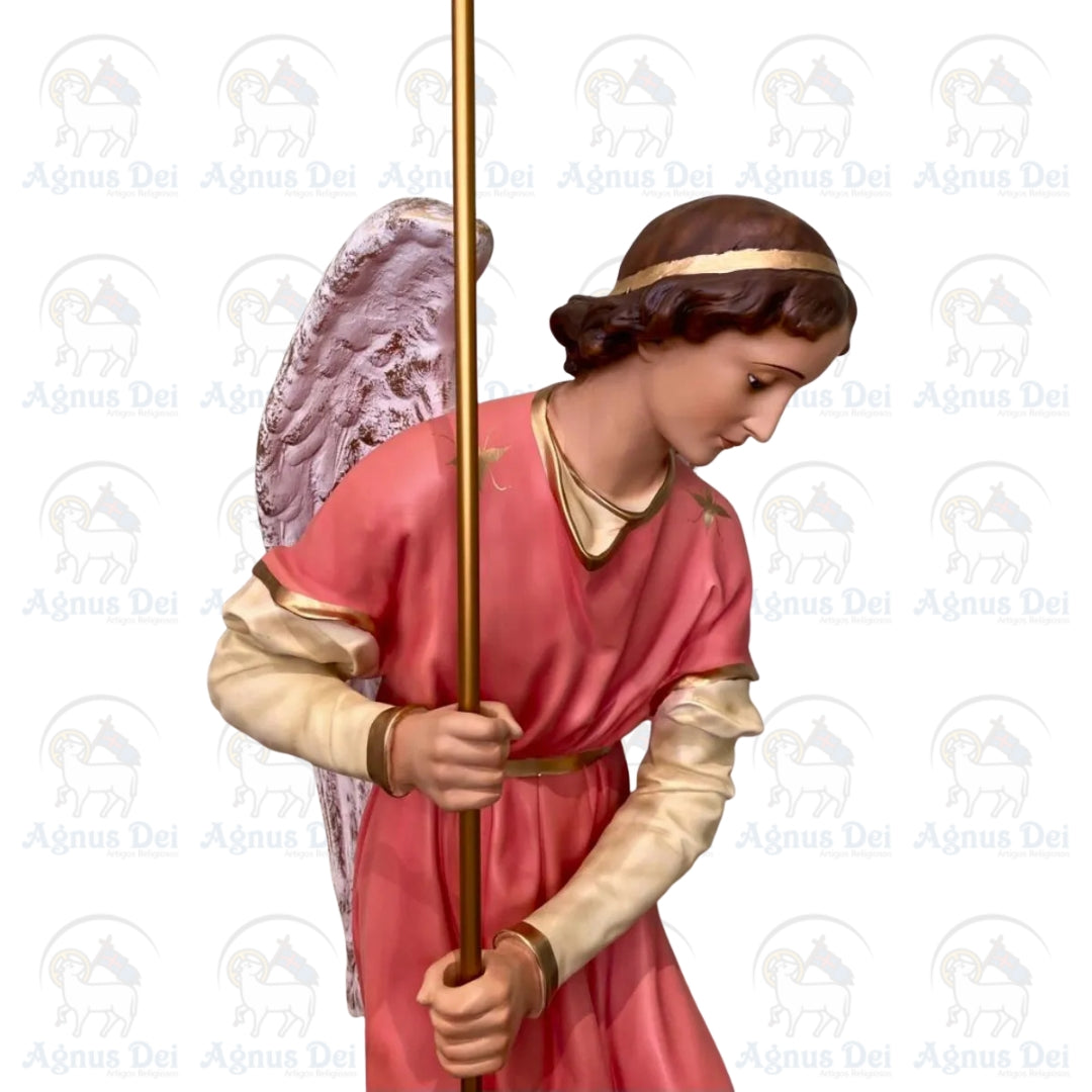 Conjunto Anjo Adorador com Candelabro 78 cm