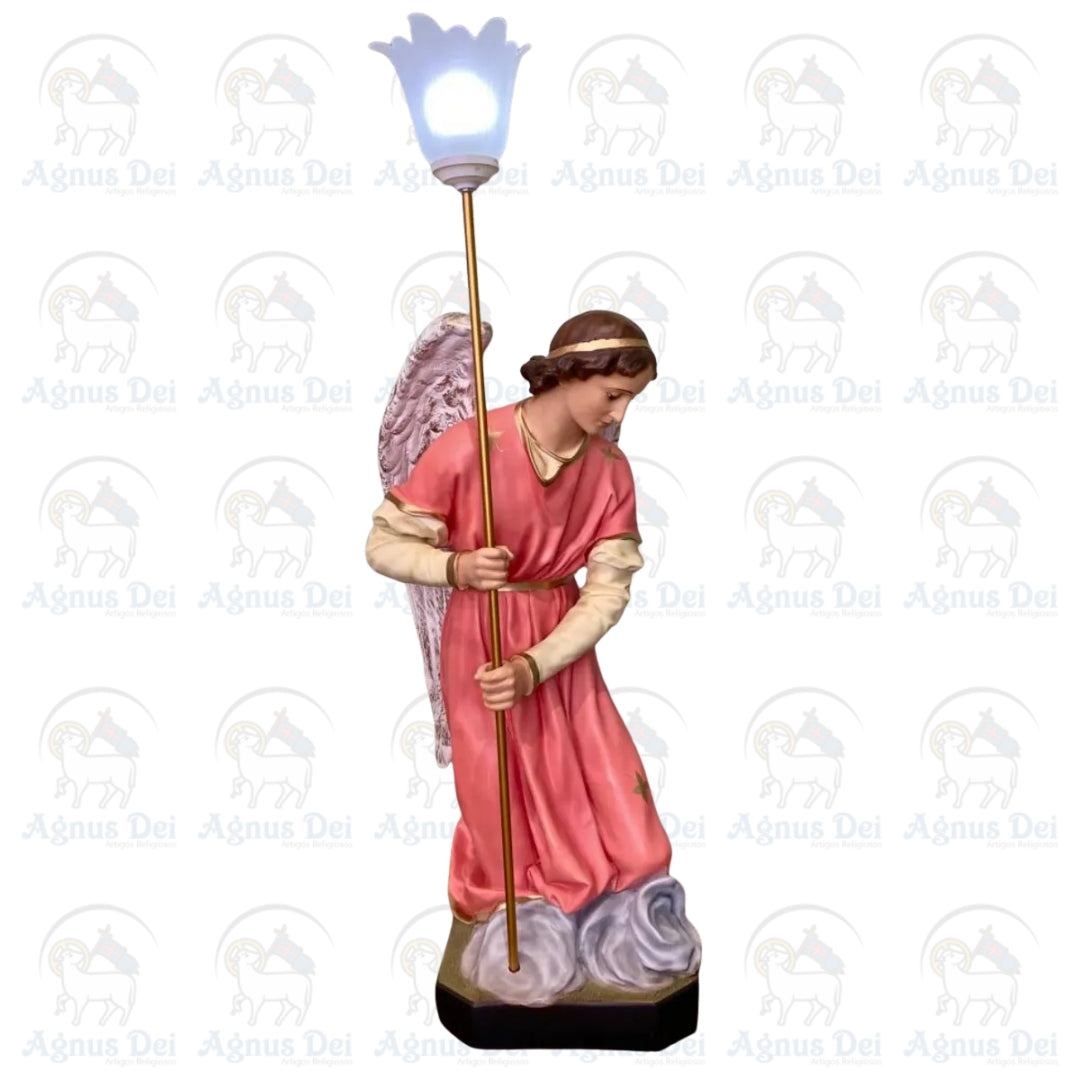 Conjunto Anjo Adorador com Candelabro 78 cm