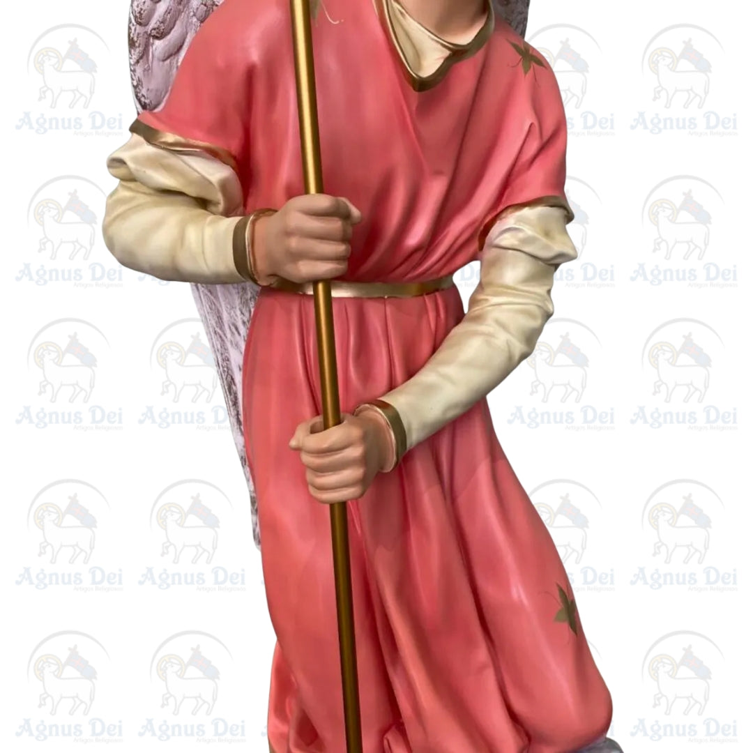 Conjunto Anjo Adorador com Candelabro 78 cm