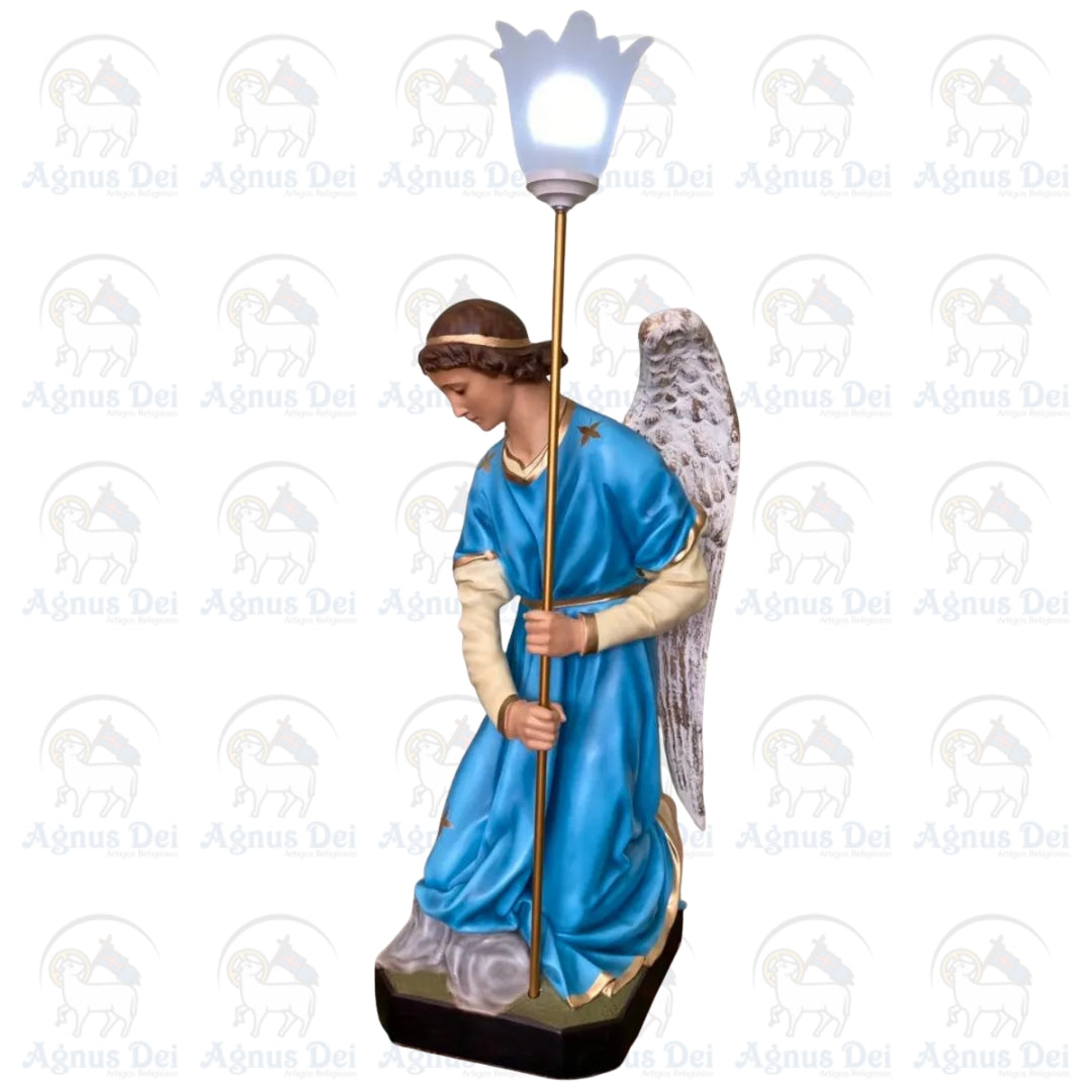 Conjunto Anjo Adorador com Candelabro 78 cm