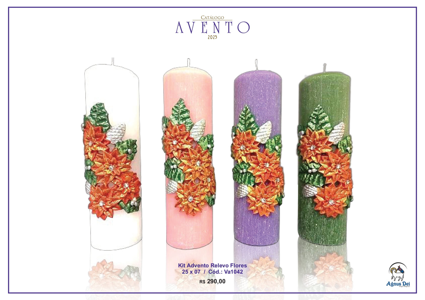 Kit Advento Relevo Flores