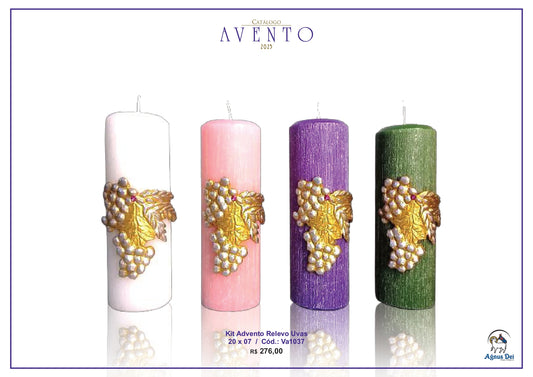 Kit Advento Relevo Uvas