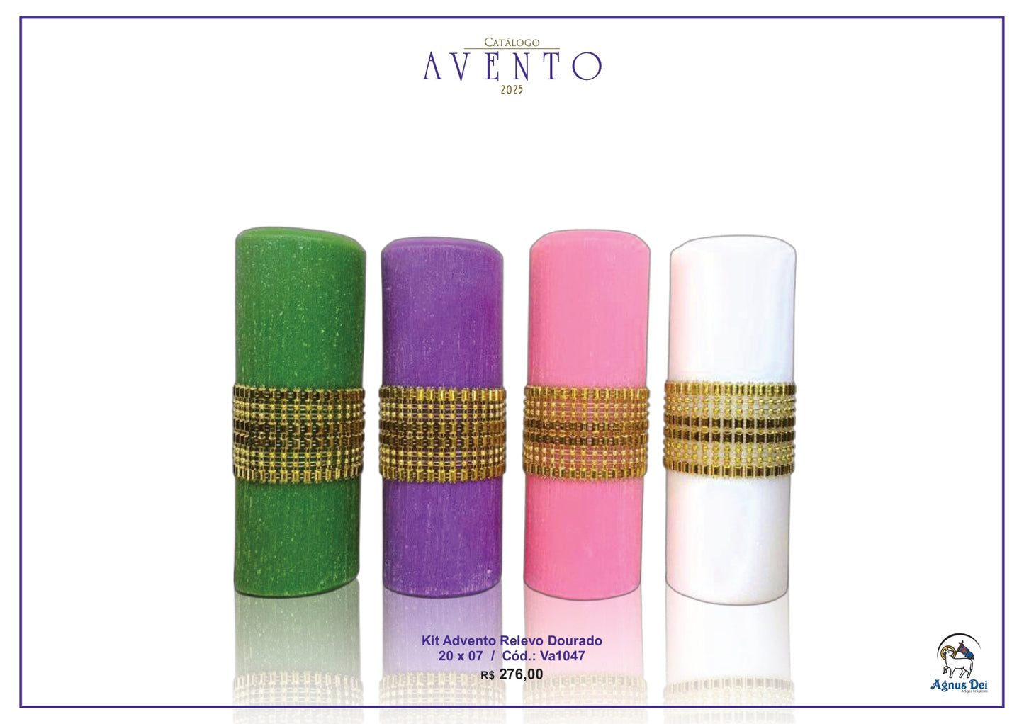 Kit Advento Relevo Dourado