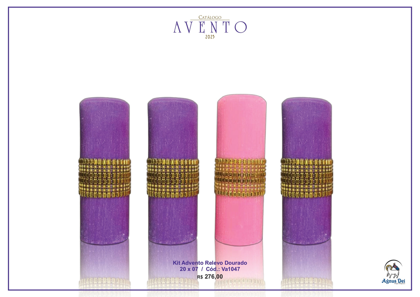 Kit Advento Relevo Dourado