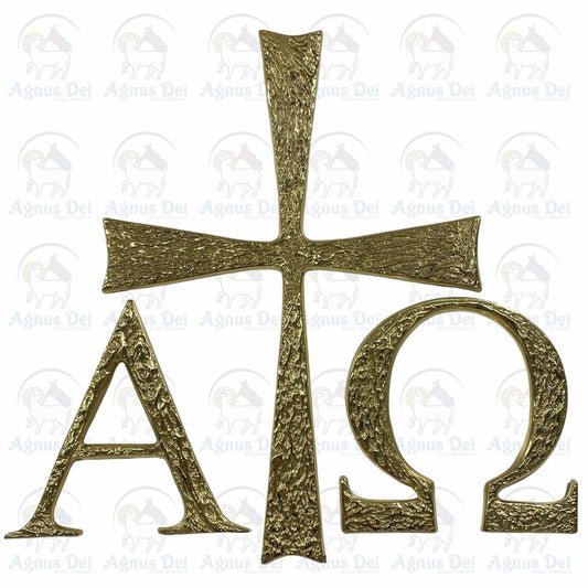 Aplique Alfa e Ômega com Cruz MOD 1