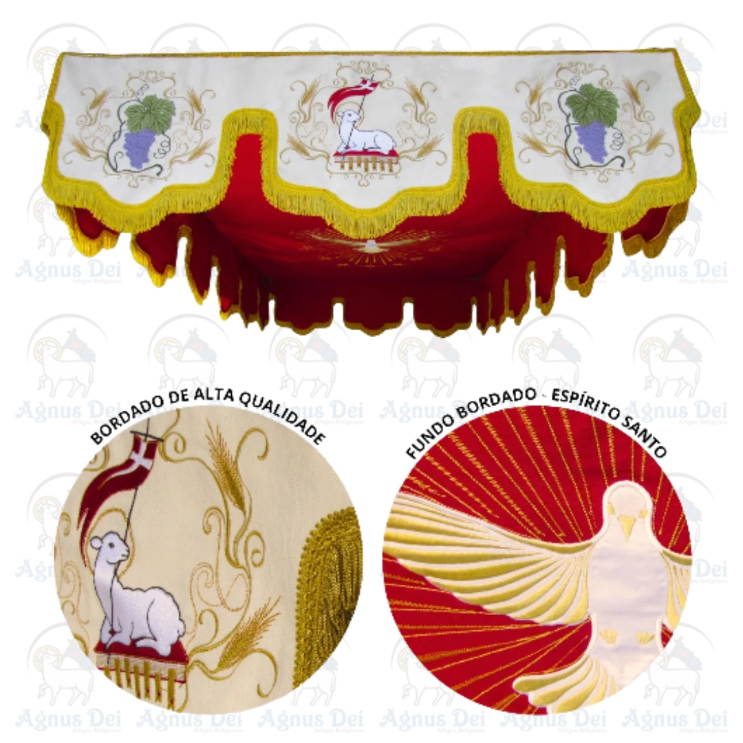 Pálio de Procissão fundo vermelho CN