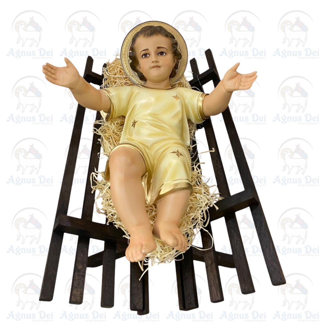 Menino Jesus c/ olhos de vidro 55 cm