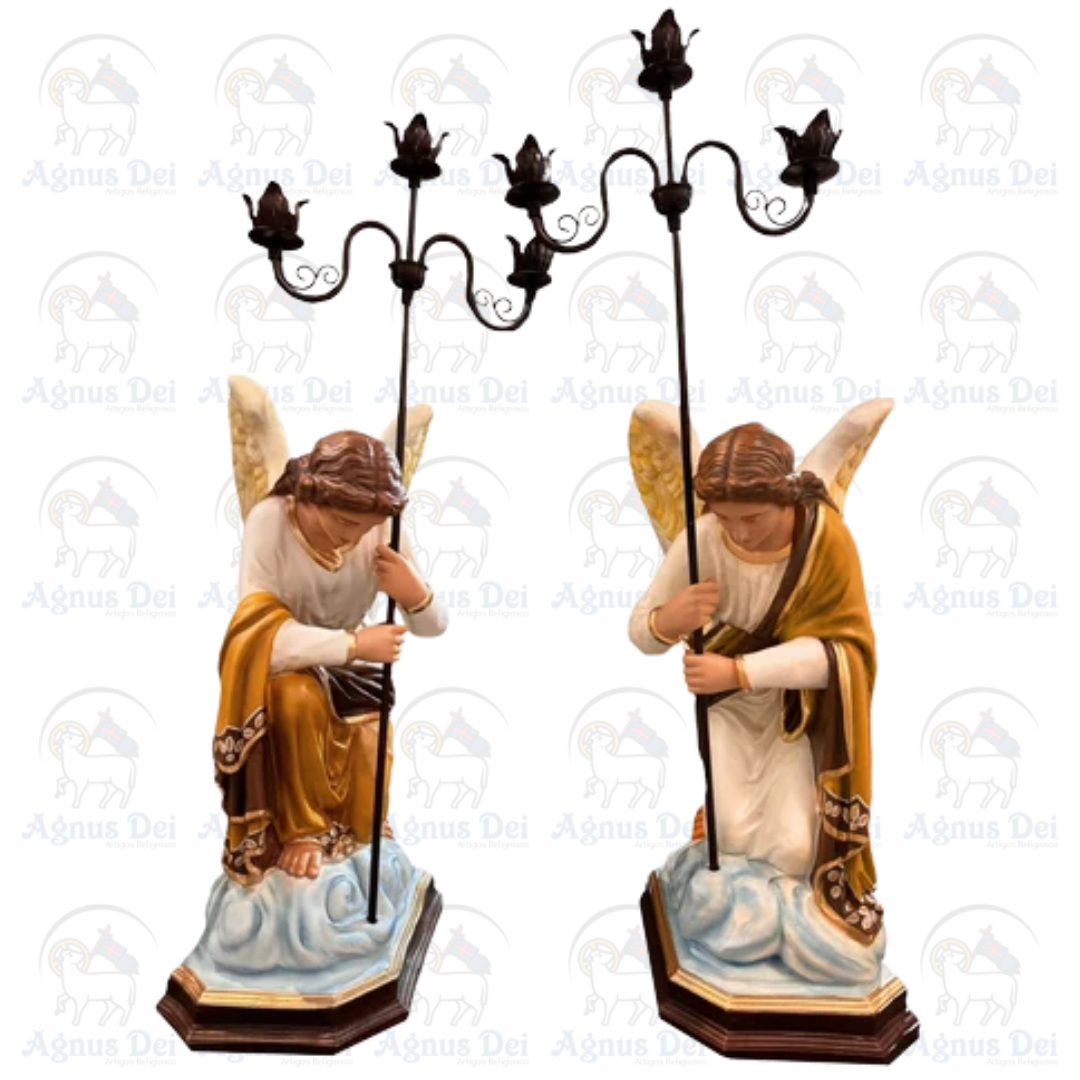Anjo Candelabro Ajoelhado 95cm