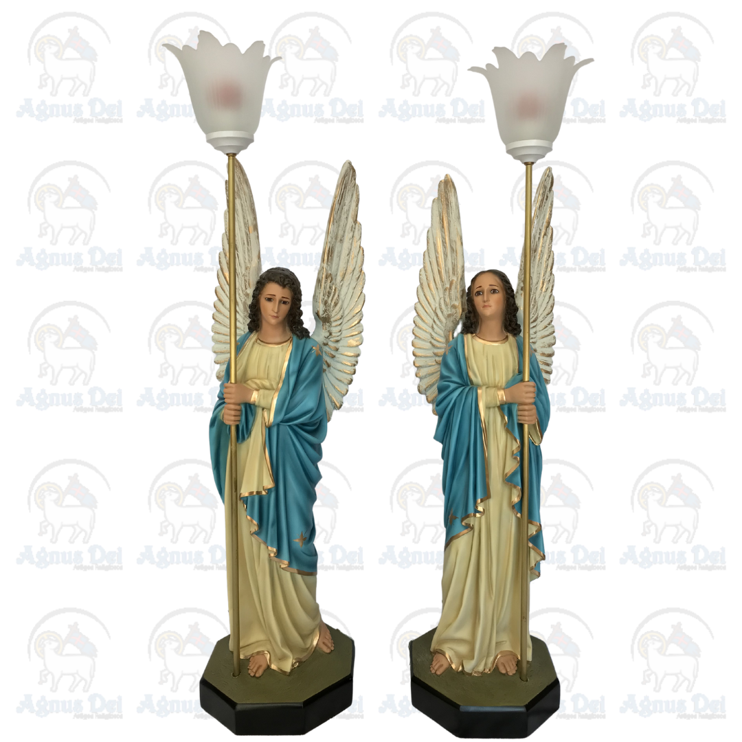 Conjunto Anjo Candelabro 82 cm