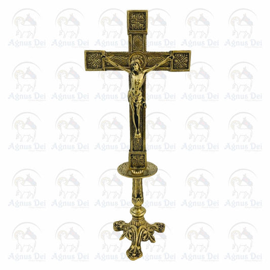 Crucifixo de Mesa Flor de Liz PB