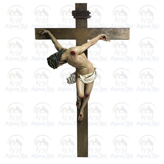 Crucifixo de Parede Curvado em Fibra
