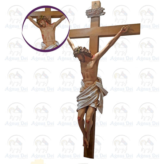 Crucifixo de Parede em Fibra