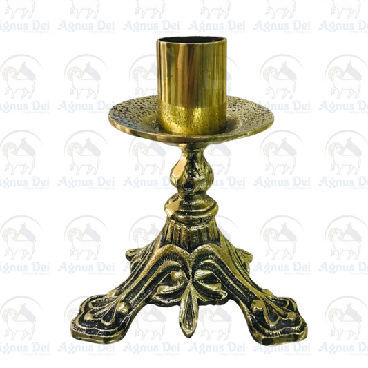 Castiçal de Mesa Flor de Liz 15cm  PB